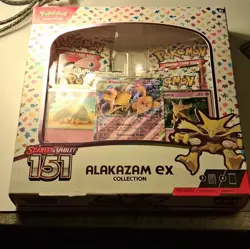 Pokemon TCG Scarlet & Violet 151 Alakazam ex Collection Box 4 Boosters English - Image 1