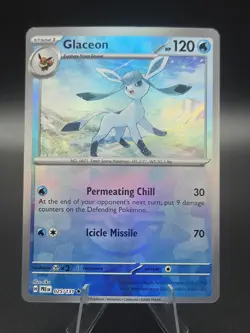 Glaceon (Poke Ball Pattern) 025/131 Sv: Prismatic Evolutions Holo Pokemon - NM - Image 1
