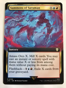 MTG Commander: LOTR Summons of Saruman Extended Art 0150 NM Rare - Image 1