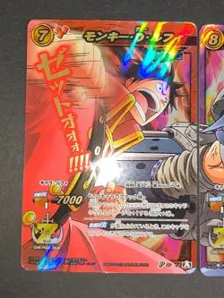 Miracle Battle Carddass One Piece Film Z Promo Luffy Zephyr P OP 54 55 set eb334 - Image 3
