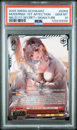 Weiss Schwarz Nikke PSA 10 Modernia: First Affection NIK/S117-E059EX SEC+ GOLD - Image 1
