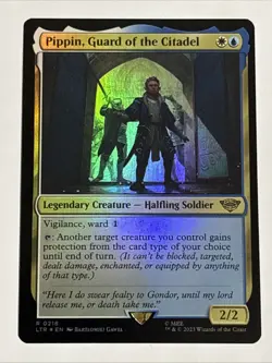 MTG Lord of the Rings Pippin, Guard of the Citadel Foil 0218 NM Rare - Image 1