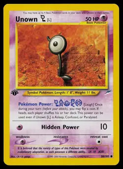 Pokemon Card - Unown [L] Neo Destiny 86/105 1st Edition Common - Image 1