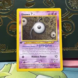Pokemon Card - Unown [P] Neo Destiny 1st Edition 58/105 Uncommon NM - Image 1