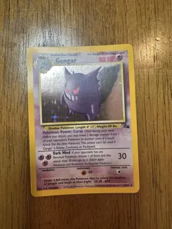 Pokemon TCG Fossil Gengar Holo Rare Card 5/62 1999 WoTC - Image 1