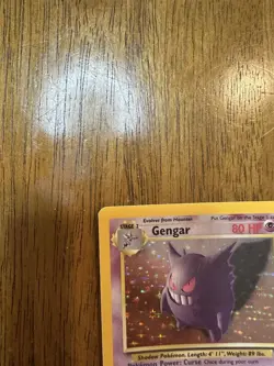 Pokemon TCG Fossil Gengar Holo Rare Card 5/62 1999 WoTC - Image 2