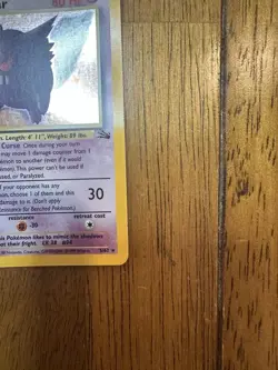 Pokemon TCG Fossil Gengar Holo Rare Card 5/62 1999 WoTC - Image 4