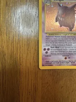 Pokemon TCG Fossil Gengar Holo Rare Card 5/62 1999 WoTC - Image 5