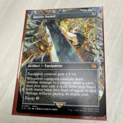 Final Fantasy Buster Sword Artifact Equipment Card Cloud Strife FFVII 0351 2025 - Image 1