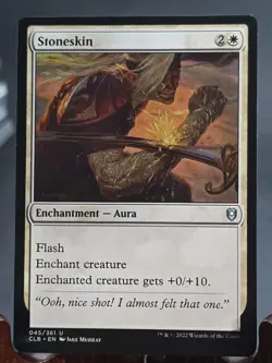 Stoneskin Commander Legends: Battle for Baldur's Gate MTG Regular Near Mint - Image 1