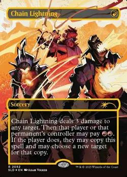 1x Chain Lightning (2047) - Raised Foil MTG - Secret Lair - NM-Mint - Image 1