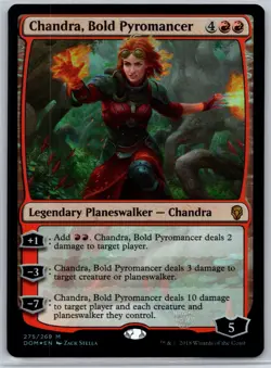 Chandra, Bold Pyromancer Foil M Dominaria 275 NM - Image 1