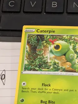 Pokemon TCG Caterpie Fusion Strike 001/264 With Square Top Corners Error - Image 2