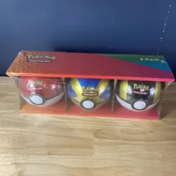 Pokemon TCG Poke Ball Lot of 3 Balls- 9 Total Packs Trading Card Game Sealed NEW - Image 1