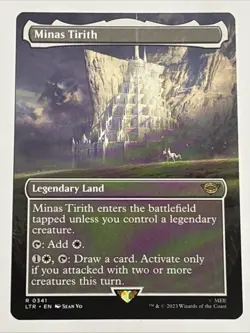 MTG Lord of the Rings Minas Tirith Borderless 0341 NM Rare - Image 1