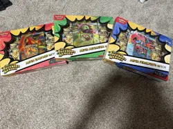 Pokemon 3x Lot Ascended Heroes Mega ex Box Set Meganium ~Emboar~ Feraligatr TCG - Image 1