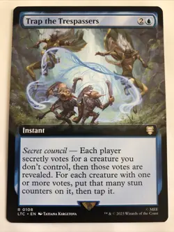 MTG Commander: LOTR Trap the Trespassers Extended Art 0108 NM Rare - Image 1