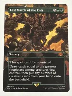 MTG Lord of the Rings Last March of the Ents Borderless 0418 NM Mythic - Image 1