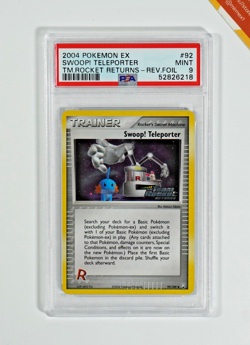 Pokemon PSA 9 Swoop! Telereporter #92 Rev Foil EX Team Rocket Returns 2004 Eng - Image 1