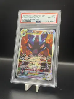 2023 Pokemon Crown Zenith - Lucario VStar Black Star Promo No. 291 PSA 10 - Image 1