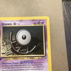 Pokemon TCG Unown [U] Neo Discovery 51/75 Regular 1st Edition Uncommon 0190 - Image 3