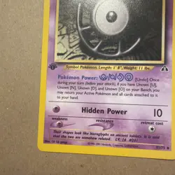 Pokemon TCG Unown [U] Neo Discovery 51/75 Regular 1st Edition Uncommon 0190 - Image 5