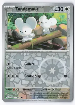 Tandemaus 073/091 Paldean Fates Pokemon Common Reverse Holo NM - Image 1