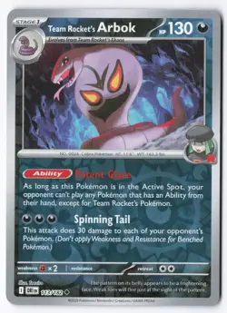 Team Rocket's Arbok 113/182 Destined Rivals Pokemon Uncommon Reverse Holo NM - Image 1