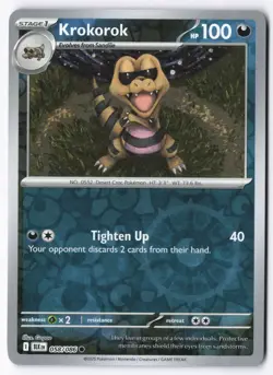 Krokorok 058/086 Black Bolt Pokemon Common Reverse Holo NM - Image 1