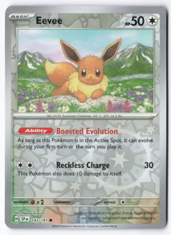Eevee 143/191 Surging Sparks Pokemon Common Reverse Holo NM - Image 1