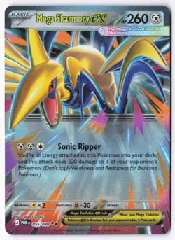 Mega Skarmory ex 055/088 Perfect Order Pokemon Double Rare Holo NM - Image 1