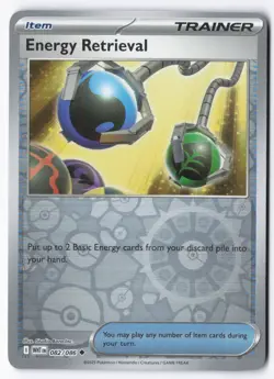 Energy Retrieval 082/086 White Flare Pokemon Uncommon Reverse Holo NM - Image 1