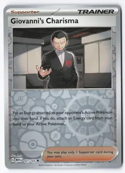 Giovanni's Charisma 161/165 151 Pokemon Uncommon Reverse Holo NM - Image 1