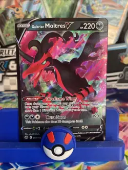 Pokemon TCG Galarian Moltres V Sword & Shield Chilling Reign 097/198 NM - Image 1