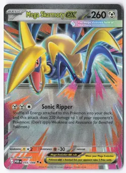 Mega Skarmory ex 055/088 Perfect Order Pokemon Double Rare Holo NM - Image 1