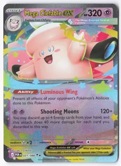 Mega Clefable ex 031/088 Perfect Order Pokemon Double Rare Holo NM - Image 1