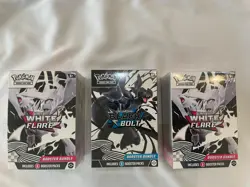 Pokemon TCG Booster Bundle Lot 1x Black Bolt 2x White Flare New Factory Sealed - Image 1
