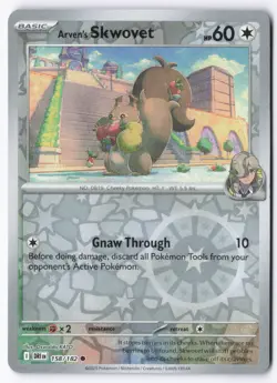 Arven's Skwovet 158/182 Destined Rivals Pokemon Common Reverse Holo NM - Image 1