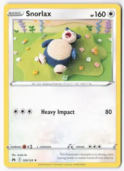 Snorlax 109/159 Crown Zenith Pokemon Rare NM - Image 1