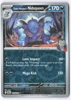 Team Rocket's Nidoqueen 116/182 Destined Rivals Pokemon Uncommon Reverse Holo NM - Image 1