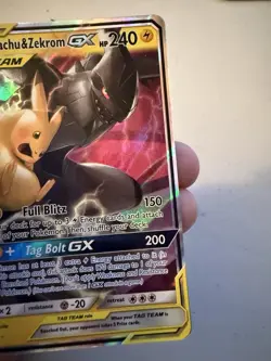 Pokemon TCG Pikachu & Zekrom GX Card 033/181 Tag Team Card - Image 3