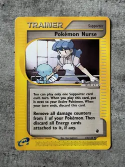 Pokemon Card TCG Trainer Nurse 145/165 Expedition - MP - Image 1
