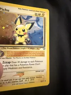 Pokemon TCG Trading Card Pichu 12/111 - 1st Edition - Neo Genesis Holo Rare - Image 5