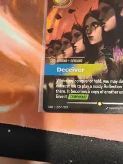 LeBlanc -Deceiver Overnumber Signature Card 235*/219 Riftbound English - Image 4