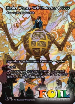 Master Weaver, Web Protector Borderless 0032 MTG MAR Mythic NP Foil - Image 1