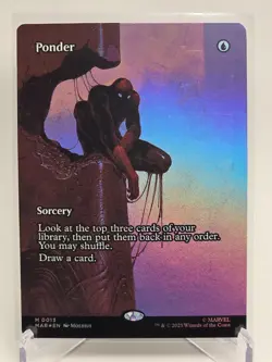 Ponder Borderless 0013 MTG Marvel Universe Eternal Mythic NP Foil - Image 1