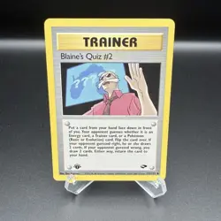 Blaine’s Quiz #2 111/132 1st Edition Gym Challenge WOTC Vintage Pokemon - Image 1