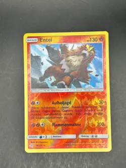 Entei 28/236 Rare Cosmic Eclipse Pokemon Reverse Holo Lightly Played DE - Image 1