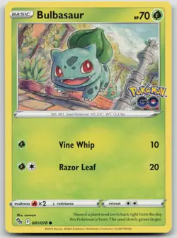 Bulbasaur 001/078 - Pokemon GO - EN - NM - Pokemon TCG - Image 1