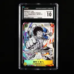 CGC 10 GEM MINT 2025 One Piece CHN Monkey D. Luffy OP10-111 R Promo - Image 2